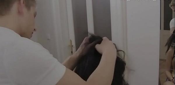  Dominating euro babes ass toying hairdresser